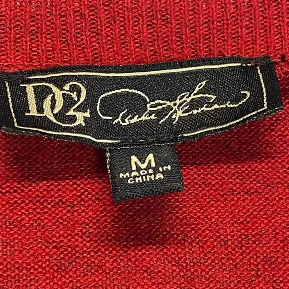 Gorgeous Red Marled Soft Tie Long Sleeve Sweater - Picture 6 of 7